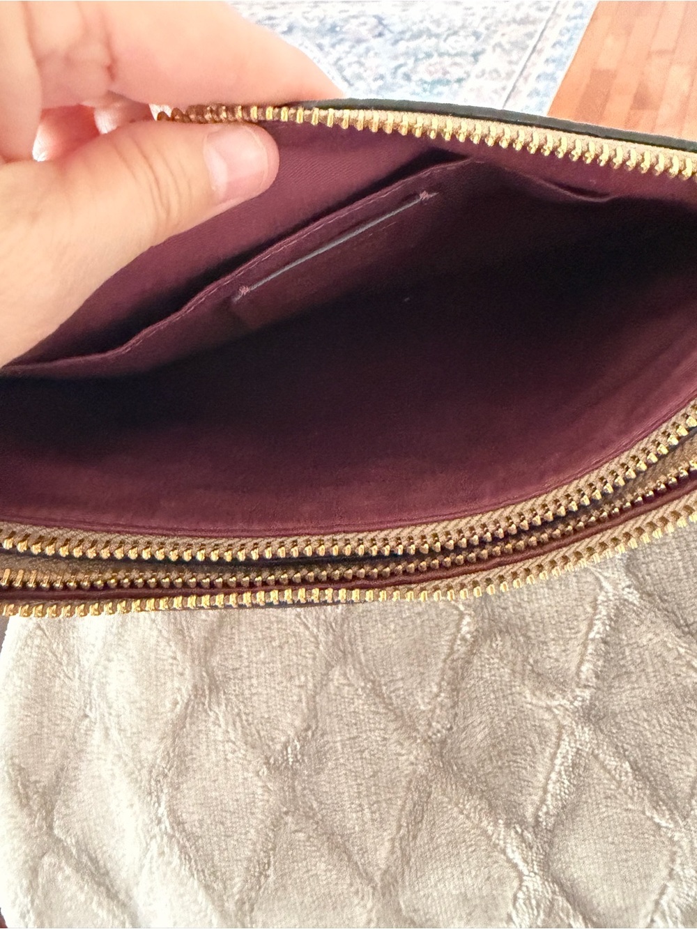 Coach Pebbled Leather Crossbody in Taupe - Picture 5 of 6